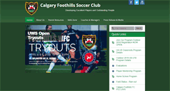 Desktop Screenshot of calgaryfoothillssoccer.com